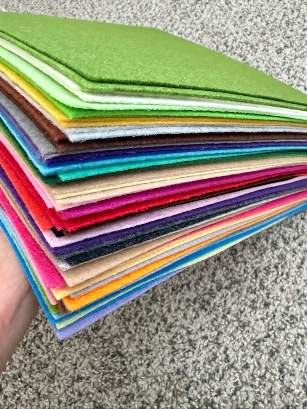 Lot of 70 Assorted Color Felt Sheets for Crafts, DIY Projects, Sewing & School A